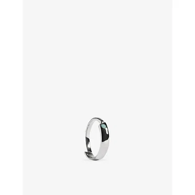 Monica Vinader Womens  Amaia Stacking Sterling-silver And Amazonite Ring
