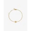 Monica Vinader Womens April Birthstone 18ct Yellow Gold-plated Vermeil Sterling-silver And 0.015ct Brilliant-cut La In Yellow Gold