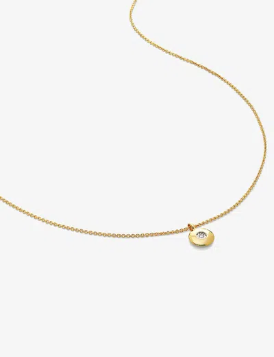Monica Vinader Womens Yellow Gold April Birthstone 18ct Yellow Gold-plated Vermeil Sterling-silver A