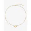Monica Vinader Womens Aria 18ct Yellow Gold Vermeil Necklac