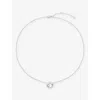 Monica Vinader Womens Silver Aria 18ct Yellow Gold Vermeil Necklac In Metallic