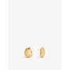 Monica Vinader Womens Gold Aria Bold Sterling-silver Stud Earrings