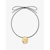 Monica Vinader Womens Aria Cord 18ct Yellow Gold Vermeil Necklac In Gold