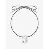 Monica Vinader Womens Silver Aria Cord 18ct Yellow Gold Vermeil Necklac
