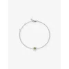Monica Vinader Sterling Silver August Birthstone Chain Bracelet Peridot