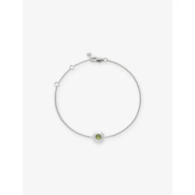 MONICA VINADER WOMENS AUGUST BIRTHSTONE PERIDOT AND STERLING-SILVER BRACELET