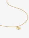 Monica Vinader Womens Yellow Gold Birthstone 18ct Yellow Gold-plated Vermeil Sterling-silver And Moo In Yellow Gold