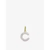 Monica Vinader Womens C Letter 14ct Yellow-gold And Lab-grown Diamond Charm Yellow Gold In Yellow Gold