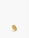 Monica Vinader Womens Yellow Gold Chain Cross 18ct Yellow-gold Vermeil Sterling-silver Ring