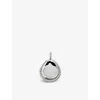 Monica Vinader Sterling Silver Deia Mini Teardrop Locket Pendant Charm In Sterling Silver
