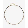 Monica Vinader Womens Brown Delphi Gemstone 18ct Yellow Gold Vermeil And Tiger Eyes Beaded Necklac In Brown