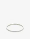 Monica Vinader Womens Diamond Essential Sterling Silver And 0.45ct Pavé-set Diamond Bracelet In Silver