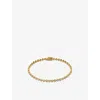 Monica Vinader Womens Diamond Essential Tennis 18ct Yellow Gold-plated Vermeil Sterling-silver And 0.25ct Lab-grown In Yellow Gold