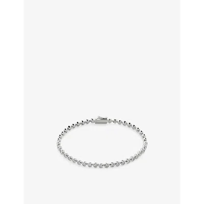 MONICA VINADER WOMENS STERLING SILVER DIAMOND ESSENTIAL TENNIS STERLING-SILVER AND 0.25CT LAB-GROWN DIAMOND BRACELE
