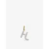 Monica Vinader Gold Diamond Initial H Pendant Lab Grown Diamond In Yellow Gold