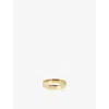 Monica Vinader Womens  Hammered Wide 14ct Yellow-gold Band Ring In Gold