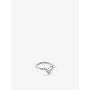 Monica Vinader Womens  Heart 18ct Yellow Gold-plated Vermeil Sterling-silver Stacking Ring