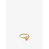 Monica Vinader Gold Heart Stacking Ring In Gold