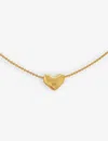 Monica Vinader Womens Gold Heart-charm 18ct Yellow Gold-plated Vermeil Recycled Sterling-silver Pend In Gold