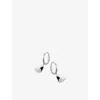 Monica Vinader Womens  Heart Drop 18ct Yellow Gold-plated Vermeil Sterling-silver Huggie Earrings