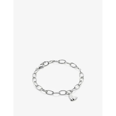 MONICA VINADER WOMENS MONICA VINADER HEART-SHAPED STERLING-SILVER BRACELET