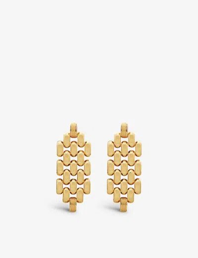 Monica Vinader Gold Heirloom Cocktail Earrings In 18ct Gold On Sterling Silver