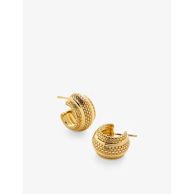 Monica Vinader Gold Heirloom Bold Small Hoop Earrings