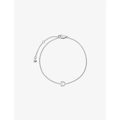 Monica Vinader Womens Initial D 925 Sterling Silver Chain Bracelet