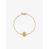 Monica Vinader Womens Initial-d Stamp 18ct Yellow Gold-vermeil Chain Bracelet