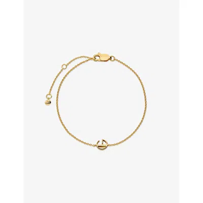 Monica Vinader Womens Initial G 18ct Gold-vermeil Plated 925 Sterling Silver Chain Bracelet