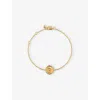 Monica Vinader Womens Initial-g Stamp 18ct Yellow Gold-vermeil Chain Bracelet