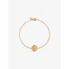 Monica Vinader Womens Initial-h Stamp 18ct Yellow Gold-vermeil Chain Bracelet