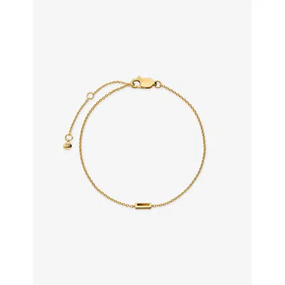 Monica Vinader Womens Initial I 18ct Yellow Gold Vermeil Bracelet