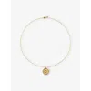 Monica Vinader Womens Initial O Stamp 18ct Yellow Gold-vermeil Chain Necklac In Gold