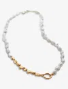 Monica Vinader Keshi 18ct Recycled Yellow Gold-plated Vermeil Sterling Silver And Pearl Necklace In White
