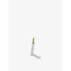Monica Vinader Womens L Letter 14ct Yellow-gold And Lab-grown Diamond Charm Yellow Gold In Yellow Gold