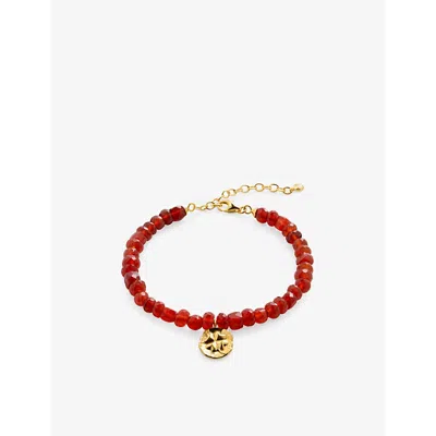 Monica Vinader Womens Lucky 18ct Yellow Gold-plated Vermeil Sterling-silver And Gemstone Beaded Bracelet
