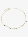 Monica Vinader Womens Gold Mini Green 18ct Yellow Gold-plated Vermeil Recycled Sterling-silver And O In Gold