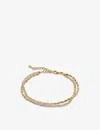 Monica Vinader Mini Nugget 18ct Yellow Gold-plated Vermeil Sterling-silver And Quartz Bracelet In Gold