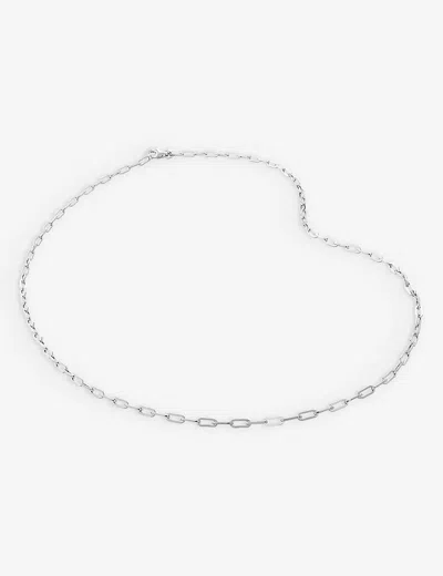 Monica Vinader Womens Silver Mini Paperclip-chain Sterling-silver Necklace