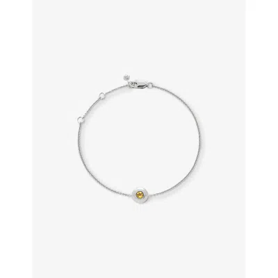 MONICA VINADER WOMENS NOVEMBER BIRTHSTONE CITRINE AND STERLING-SILVER BRACELET
