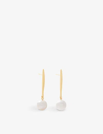 Monica Vinader Womens Yellow Gold Nura Recycled 18ct Yellow Gold-plated Vermeil Sterling-silver And