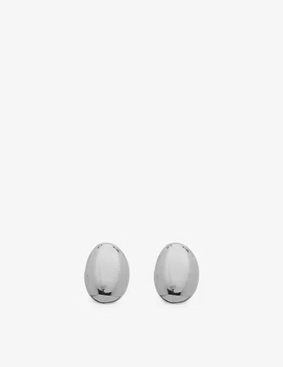Monica Vinader Nura Mini Nugget Stud Earrings In Silver