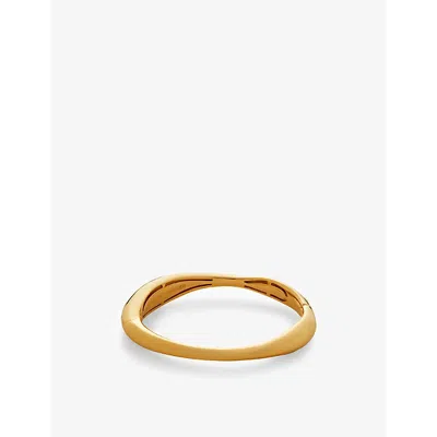 Monica Vinader Womens Nura Reef 18ct Yellow Gold Plated-vermeil Recycled Sterling-silver Bangle