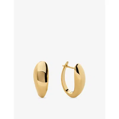 MONICA VINADER WOMENS MONICA VINADER NURA REEF LARGE 925 STERLING SILVER HOOP EARRINGS