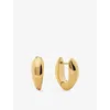 Monica Vinader Gold Nura Reef Medium Hoop Earrings In Gold