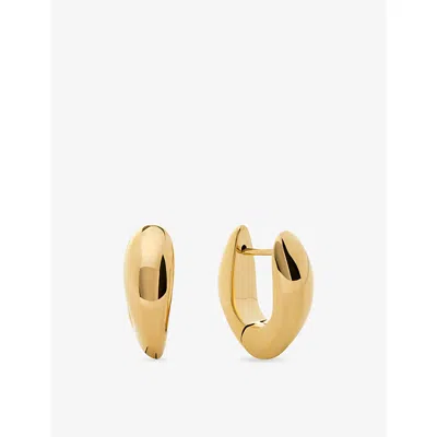 MONICA VINADER WOMENS MONICA VINADER NURA REEF MEDIUM 18CT GOLD VERMEIL-PLATED 925 STERLING SILVER HOOP EARRINGS