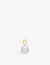 Monica Vinader Womens Yellow Gold Nura Round 18ct Yellow-gold Vermeil-plated Sterling-silver Pearl P In Yellow Gold