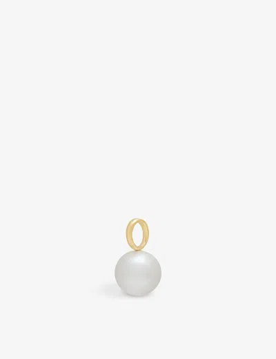 Monica Vinader Womens Yellow Gold Nura Round 18ct Yellow-gold Vermeil-plated Sterling-silver Pearl P
