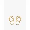 Monica Vinader Nura Wrap Drop Earrings In Yellow Gold